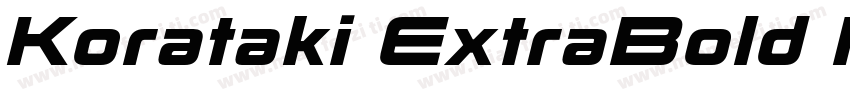 Korataki ExtraBold I字体转换